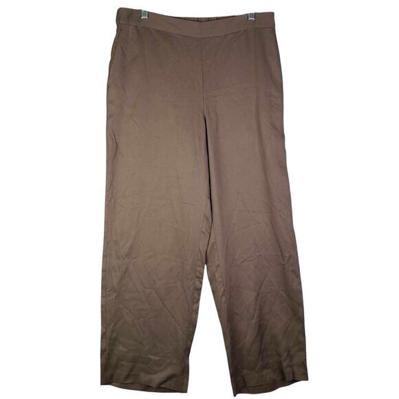 J Jill Elements Pants Womens Size Large L Shale Brown Gray Stretch Tencel New - Picture 2 of 9
